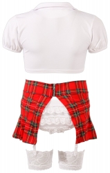 Schuluniform Kostüm-Set m. Rüschenslip