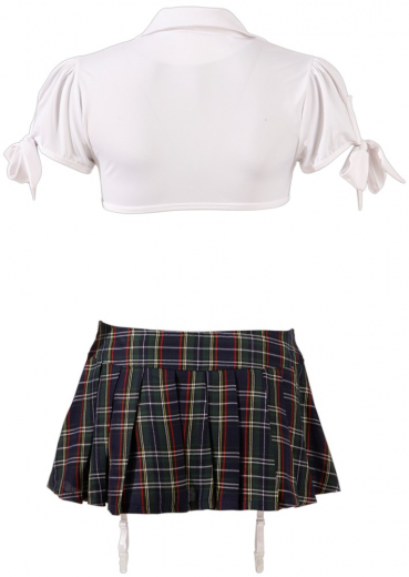 Schoolgirl Mini Skirt Costume-Set 4-Pieces