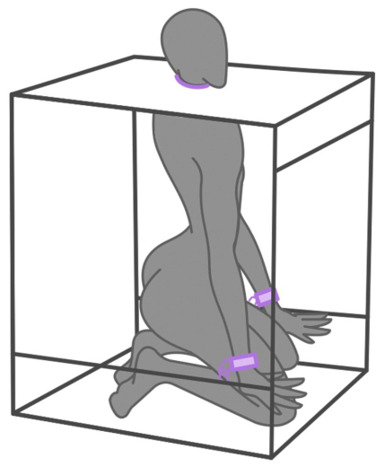 Secret Dome Bukkake Sex Cabin purple-black lightweight w. Wrist Cuffs & LED Light by SECRET DOME buy cheap