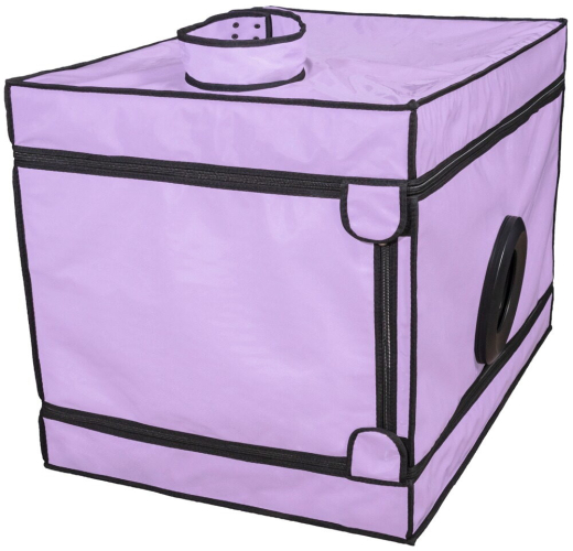 Secret Dome La Niche Sexkabine lila-schwarz m. Hand- & Fussfesseln 3 seitliche Öffnungen abwaschbare Plane kaufen