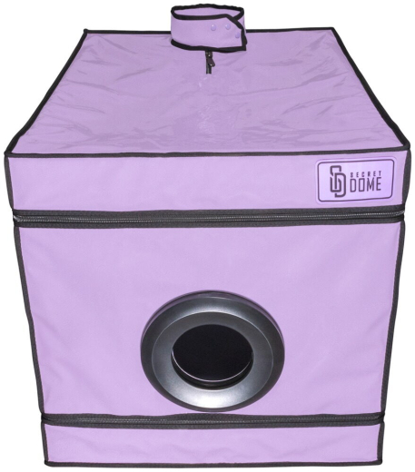 Secret Dome La Niche Sexkabine lila-schwarz m. Hand- & Fussfesseln 3 seitliche Öffnungen & Kopföffnung kaufen