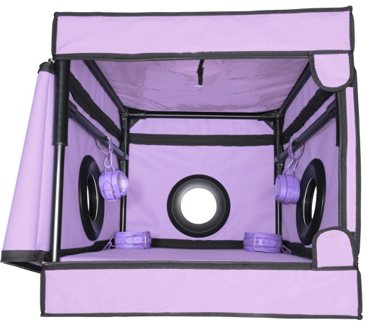 Secret Dome La Niche Sexkabine lila-schwarz m. 3 seitlichen Öffnungen abwaschbare Plane m. Kopföffnung kaufen