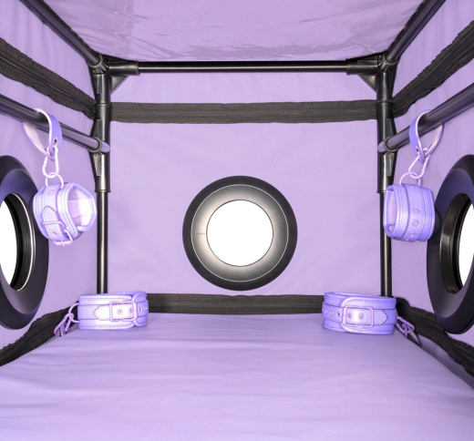 Secret Dome La Niche Sexkabine lila-schwarz m. Hand- & Fussfesseln & mit Kopföffnung von SECRET DOME kaufen