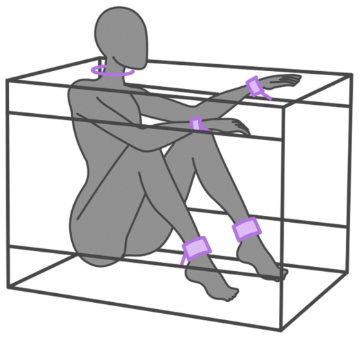 Secret Dome La Niche Sexkabine lila-schwarz m. 4 Fesseln 3 seitliche Öffnungen & Kopföffnung von SECRET DOME kaufen