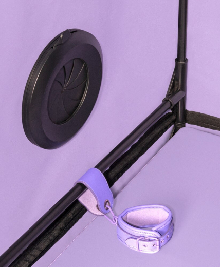 Secret Dome Scandale Sex Cabin purple-black Aluminium Construction w. Restraints 9 Openings Neck-Opening buy cheap