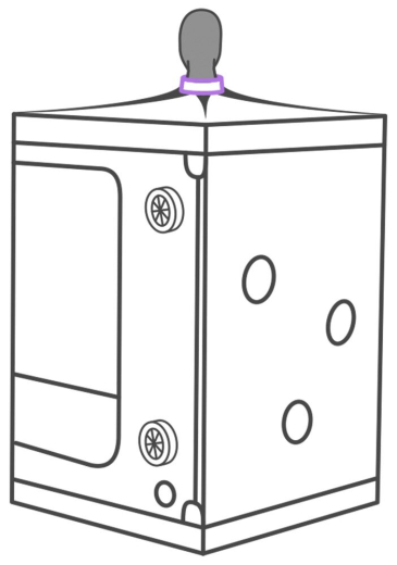 Secret Dome Scandale Sex Cabin purple-black w. 9 Openings & Neck-Opening LED-Light & 2 Fans buy cheap