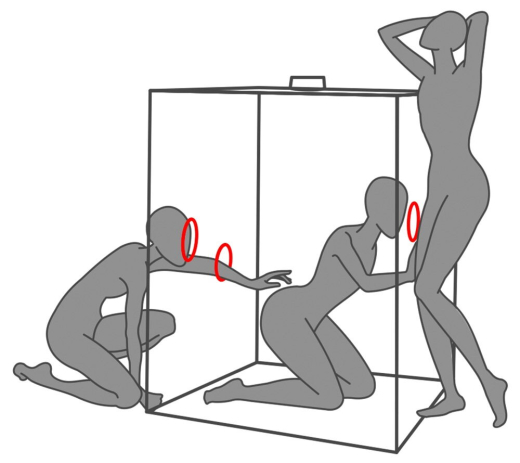 Secret Dome Scandale Sexkabine schwarz-rot Glory Hole Rollenspiele BDSM Spielkabine günstig kaufen