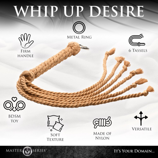 Rope Flogger Whip 6-tailed Swashbuckler