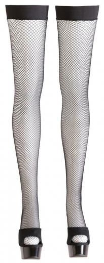 Stay-Up Fishnet Stockings w. Elastic-Top black