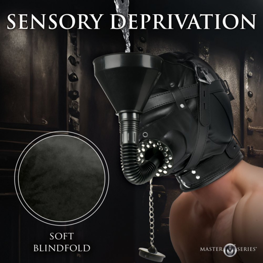 Sensory Deprivation Kopfhaube m. Trichter Degraded Kunstleder von MASTER SERIES günstig kaufen