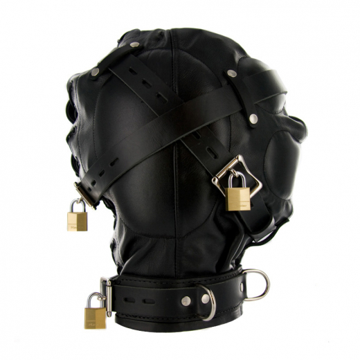 Sensory Deprivation Lederhaube gepolstert LUX ML
