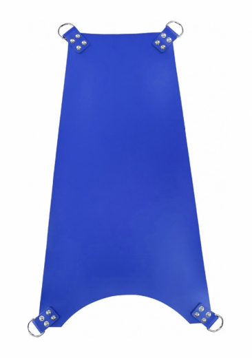 Sex-Sling Hängematte 4-Punkte 100x60cm Rindsleder blau