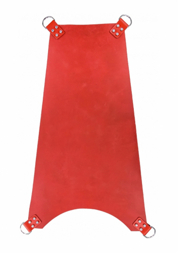 Sex-Sling Hängematte 4-Punkte 100x60cm Rindsleder rot