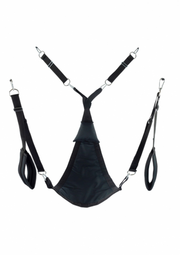Sex-Sling Set m. Kissen dreieckig Segeltuch schwarz