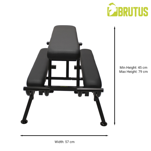Sex Lounger adjustable Brutus Fuck Bench w. 3 padded Surfaces Angle & Height adjustable sturdy Steel Construction buy