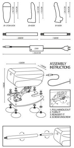 Sex Machine w. 3 Attachments & Remote w. 2 Dildos & 1 Masturbator Speed & Modes adjustable by THE BANGER buy cheap