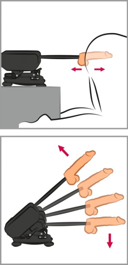 Sex Machine w. 3 Attachments & Remote small w. 2 Dildos & 1 Masturbator Speed & Modes adjustable by THE BANGER buy