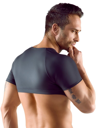 Shirt open Chest Mesh & Mattlook elastic transparent-black adjustable Underbust-Strap by SVENJOYMENT buy cheap