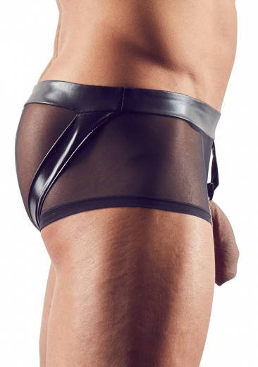Shorts m. Cockring Wetlook & Netz