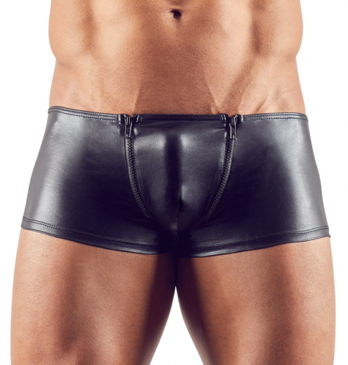 Herren Shorts Wetlook m. Konturnaht