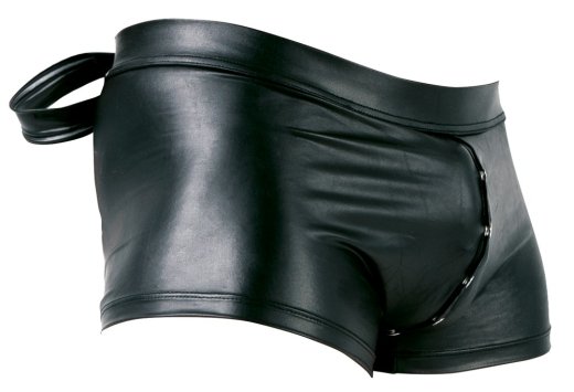 Shorts m. Handfesselriemen Mattlook mattglänzend mit Druckknöpfen & 2 Fesselriemen von SVENJOYMENT kaufen