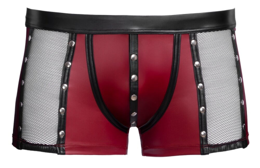 Shorts w. Rivets & Mesh red-black Mattlook w. elastic Waistband up to XXL by NEK erotic Menswear buy cheap