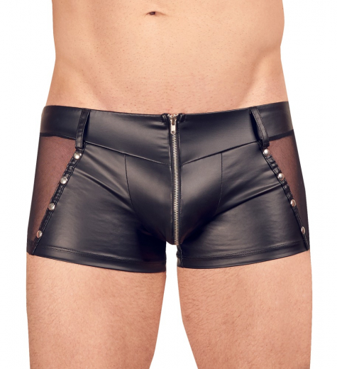 Shorts m. Netzeinsätzen & Nieten Mattlook