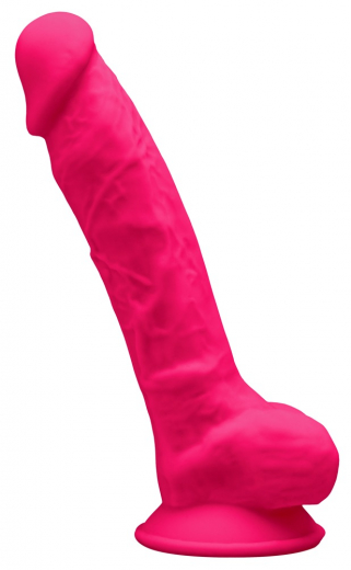 SilexD Dildo m. Hoden & Saugnapf Dual Density 7-Inch pink