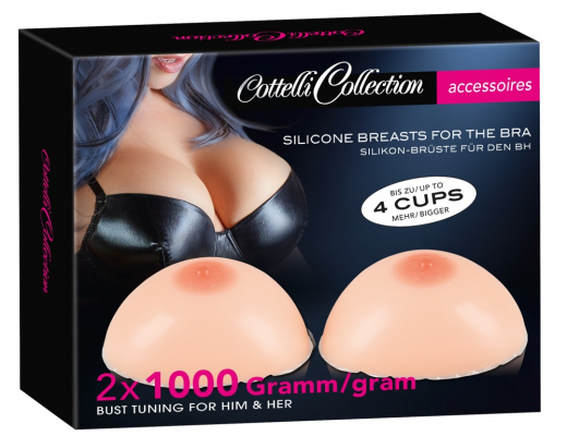 Silicone Breasts 2x 1000g Bra-Inserts