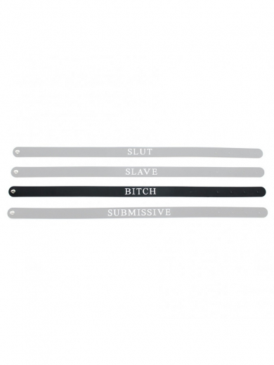Silikon Halsband m. Beschriftung BITCH