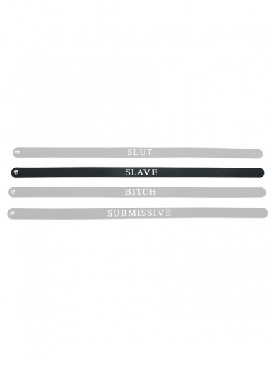 Silikon Halsband m. Beschriftung SLAVE