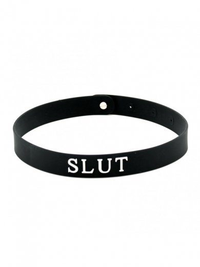Silikon Halsband m. Beschriftung SLUT