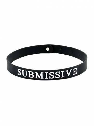 Silicone Collar w. Letters SUBMISSIVE