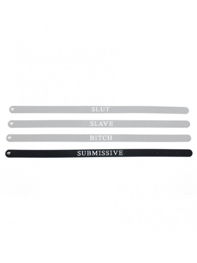 Silikon Halsband m. Beschriftung SUBMISSIVE