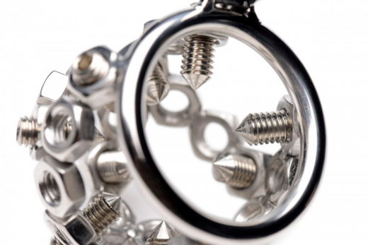 SM-Peniskäfig m. Dornen Bolted Edelstahl