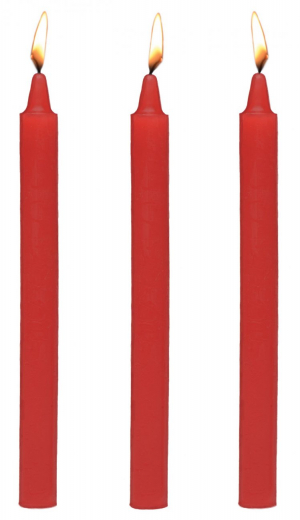Bougies compte-gouttes SM Fire Sticks Set de 3 pièces rouge