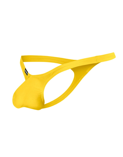 SP4NDEX by C4M Bulge Thong bright yellow maximizing lifting Pouch highly elastic Material by CUT4MEN buy cheap
