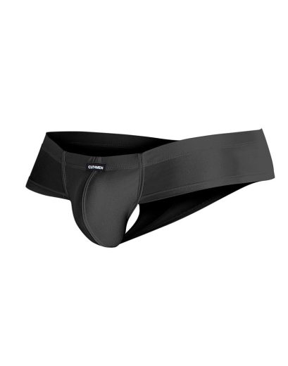 SP4NDEX by C4M Hybryd Cheeky Brief schwarz knapper Schnitt halb Tanga halb Slip hochelastisch von CUT4MEN kaufen