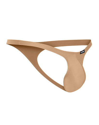 SP4NDEX by C4M Micro Thong golden sand ultra narrow Cut w. discrete Seams elastic Material by CUT4MEN buy