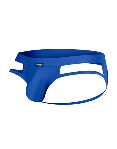 SP4NDEX by C4M Web Jockstrap Royal blue erotic open Butt cut with double Waistbands elastic Material by CUT4MEN buy