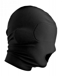 Spandex Hood w. padded Blindfold & open Mouth