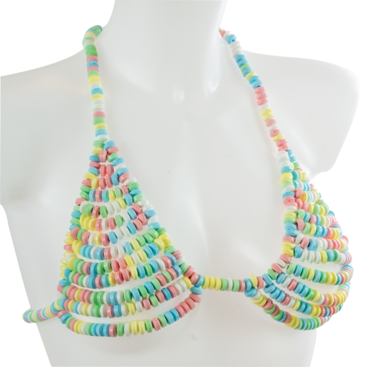 Spencer & Fleetwood Candy Bra edible elastic Neckholder-Bra made of fruity & colored Candy-Pearls buy cheap