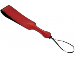 SM-Paddle Sportsheets Loop Paddle PU-Leather red