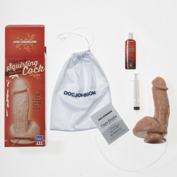 Spritzender Dildo m. Saugfuss hautfarben