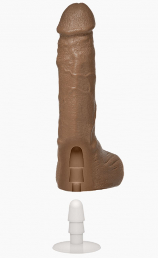 Spritzender Dildo realistisch Bust-It braun mit Nut-Butter Hybrid Gleitmittel & Vac-U-Lock Saugnapf-Basis günstig kaufen