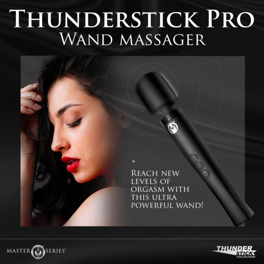 Wand Vibrator Thunderstick Pro waterproof rechargeable up to 11000 RPM ultra-powerful w- Travel-Adapters buy