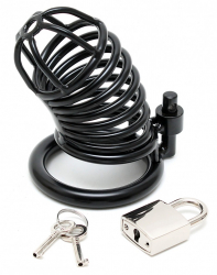 Steel Chastity Device Jail House Black