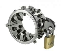 Steel CBT Penis Ring w. Thorns Toms sharp Spikes