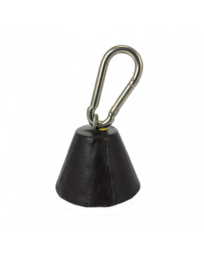 Poids en acier recouvert de cuir avec mousqueton 450g