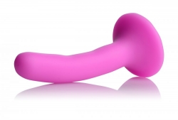 Strap-On Dildo klein Silikon pink